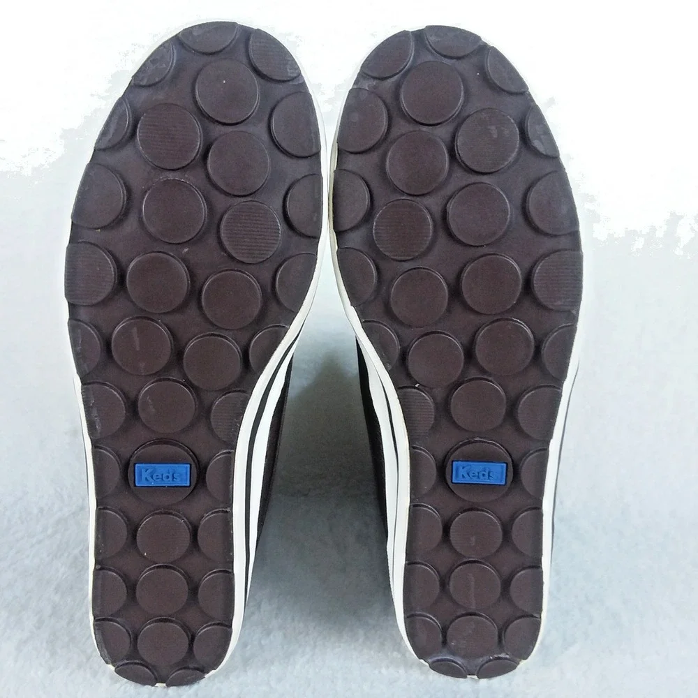 Keds Droplet Leather Canvas Dark Brown Winter Boots Fleece Lined‎ Women's 8.5